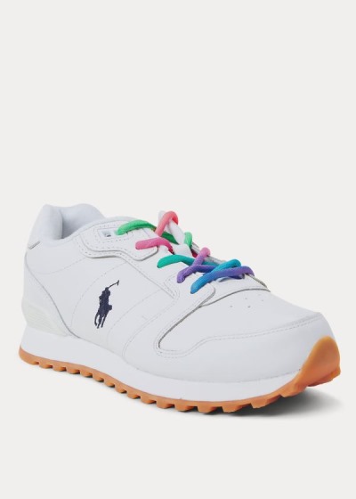 Women's Polo Ralph Lauren Classic Runner Leather Sneakers | 347091IJT